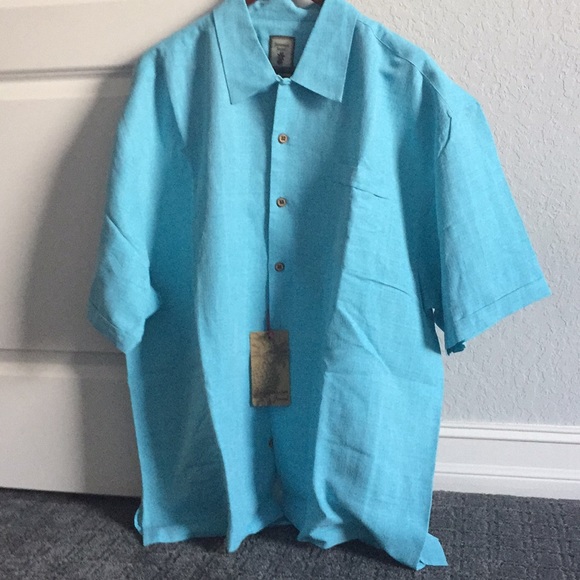 Jamaica Jaxx Other - Men's Jamaica Jaxx Off Shore Blue 100% Silk Shirt